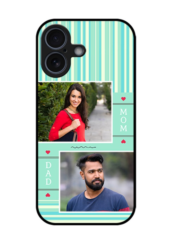 Apple iPhone 17 Custom Glass Phone Case - Mom & Dad Pic Design