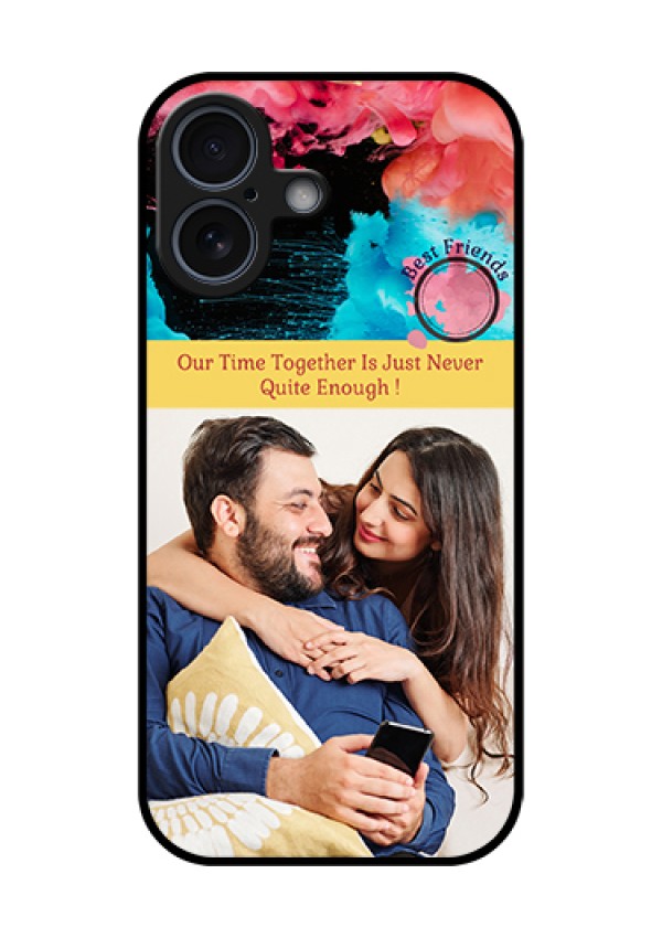 Apple iPhone 17 Custom Glass Phone Case - Quote With Acrylic Painting Design