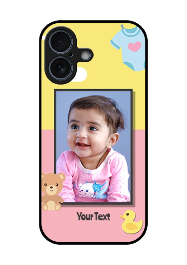 Apple iPhone 17 Custom Glass Phone Case - Kids 2 Color Design