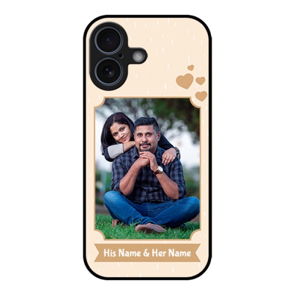 Apple iPhone 17 Custom Glass Phone Case - With Confetti Love Design Apple iPhone 17 Custom Glass Phone Case - With Confetti Love Design