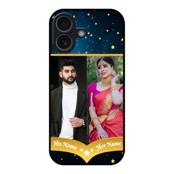 Apple iPhone 17 Custom Glass Phone Case - Galaxy Stars Backdrop Design