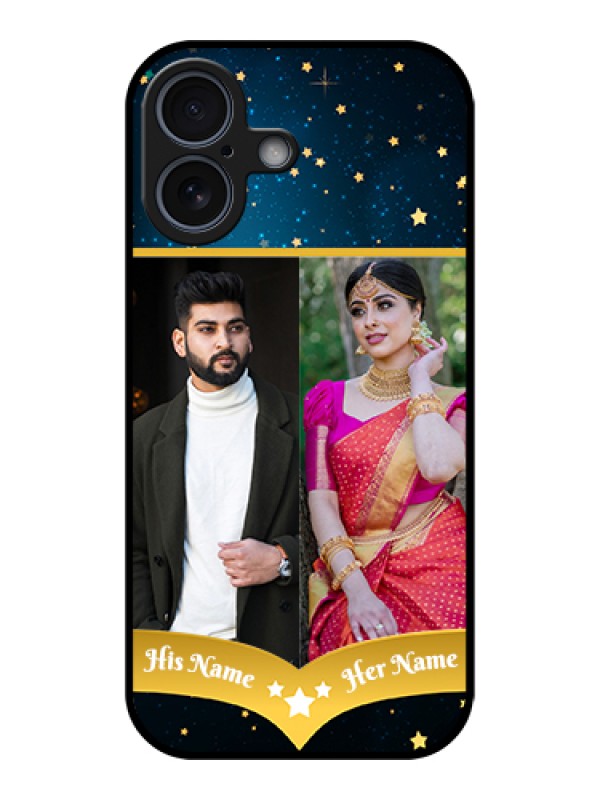 Custom Apple iPhone 17 Custom Glass Phone Case - Galaxy Stars Backdrop Design