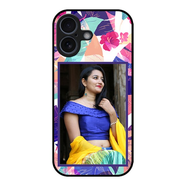 Apple iPhone 17 Custom Glass Phone Case - Abstract Floral Design Apple iPhone 17 Custom Glass Phone Case - Abstract Floral Design