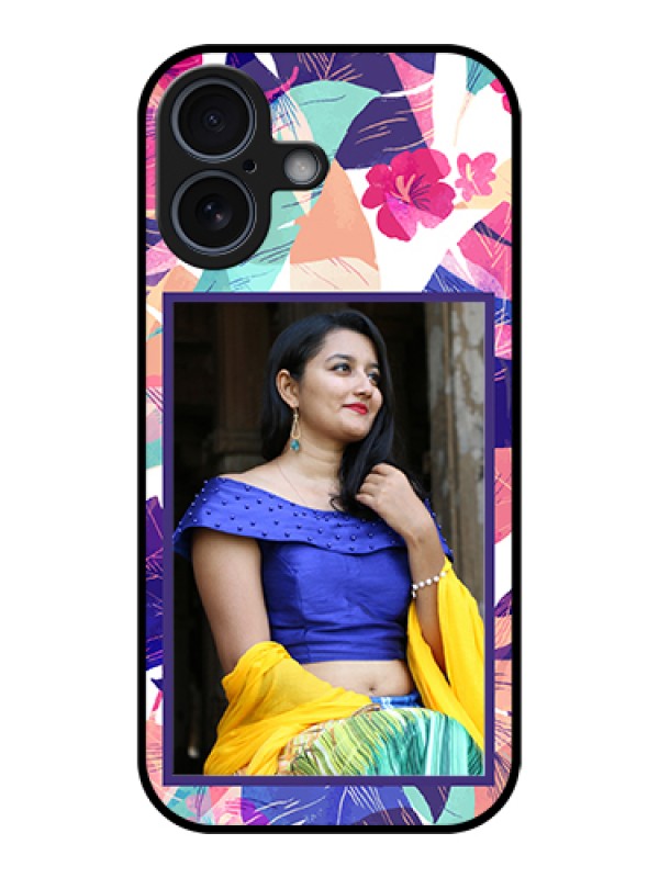 Custom Apple iPhone 17 Custom Glass Phone Case - Abstract Floral Design