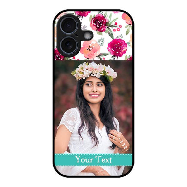 Apple iPhone 17 Custom Glass Phone Case - Water Colors Floral Design
