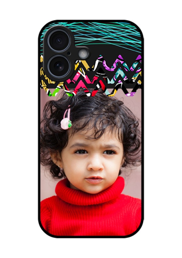 Apple iPhone 17 Custom Glass Phone Case - Neon Abstract Design