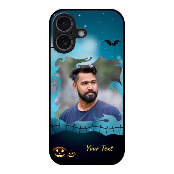 Apple iPhone 17 Custom Glass Phone Case - Halloween Frame Design Apple iPhone 17 Custom Glass Phone Case - Halloween Frame Design