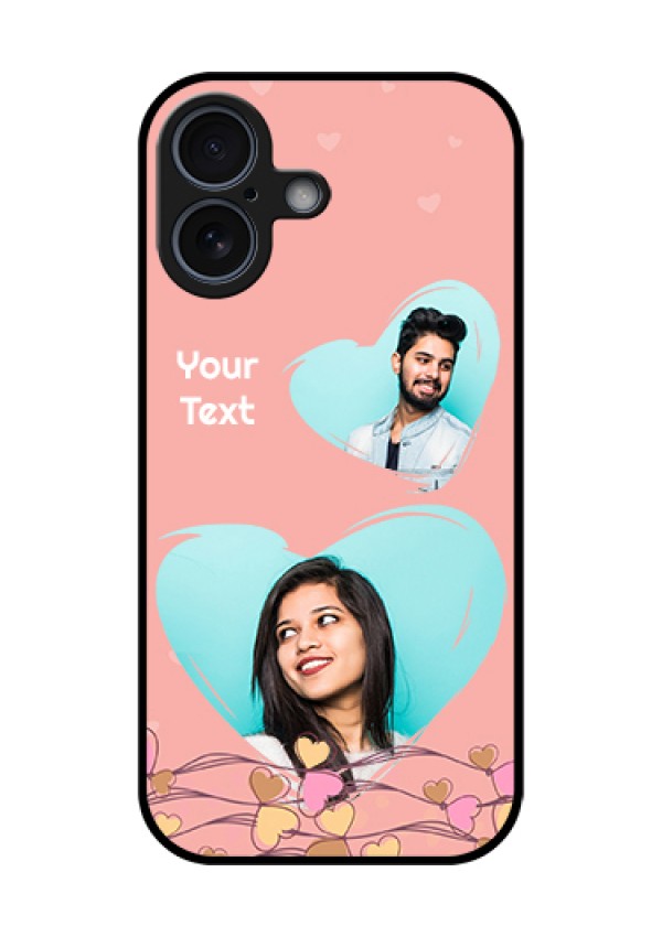 Apple iPhone 17 Custom Glass Phone Case - Love Doodle Design