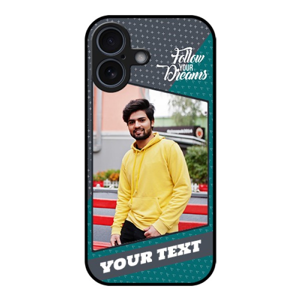 Apple iPhone 17 Custom Glass Phone Case - Background Pattern Design With Quote Apple iPhone 17 Custom Glass Phone Case - Background Pattern Design With Quote