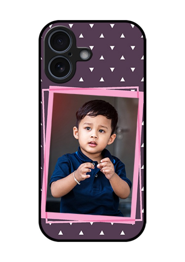 Apple iPhone 17 Custom Glass Phone Case - Triangle Pattern Dotted Design