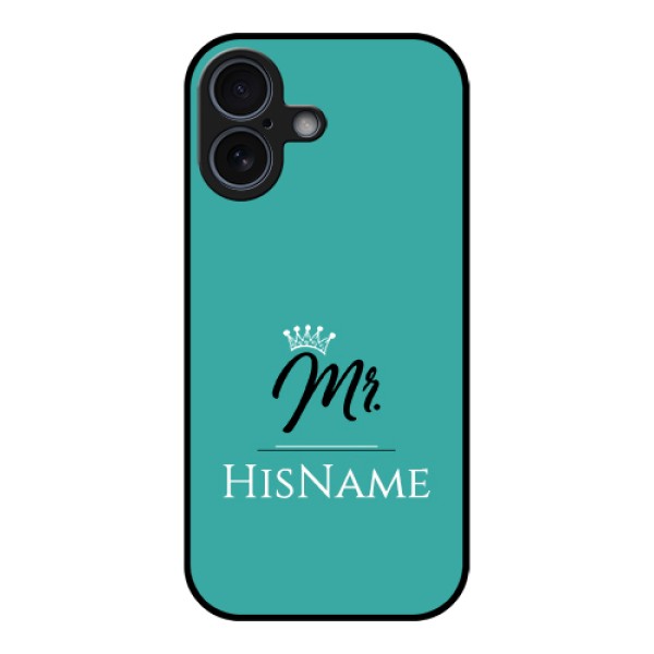 Apple iPhone 17 Custom Glass Phone Case - Mr With Name Design Apple iPhone 17 Custom Glass Phone Case - Mr With Name Design