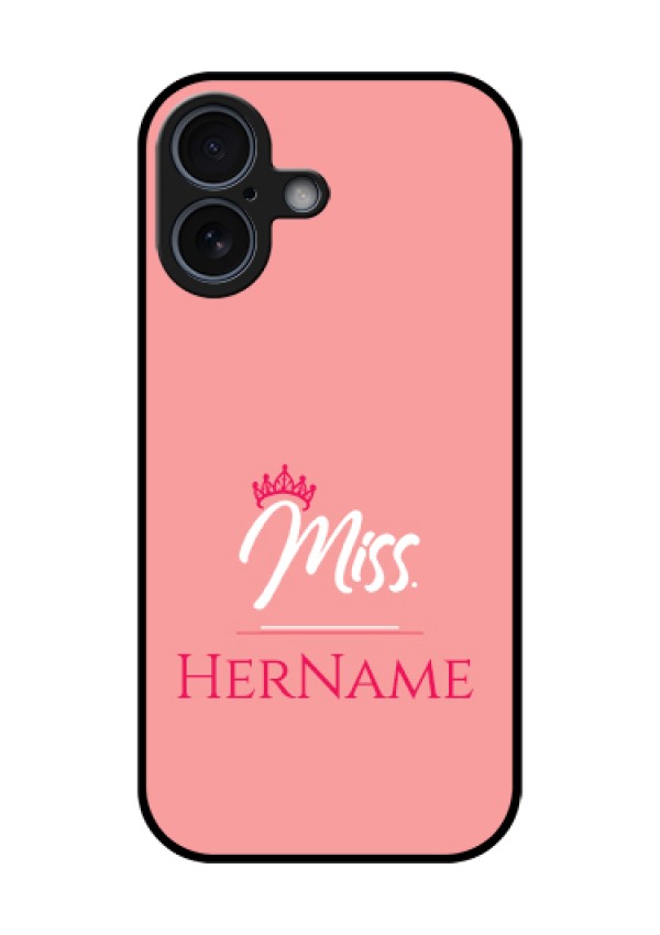 Apple iPhone 17 Custom Glass Phone Case - Mrs With Name Design