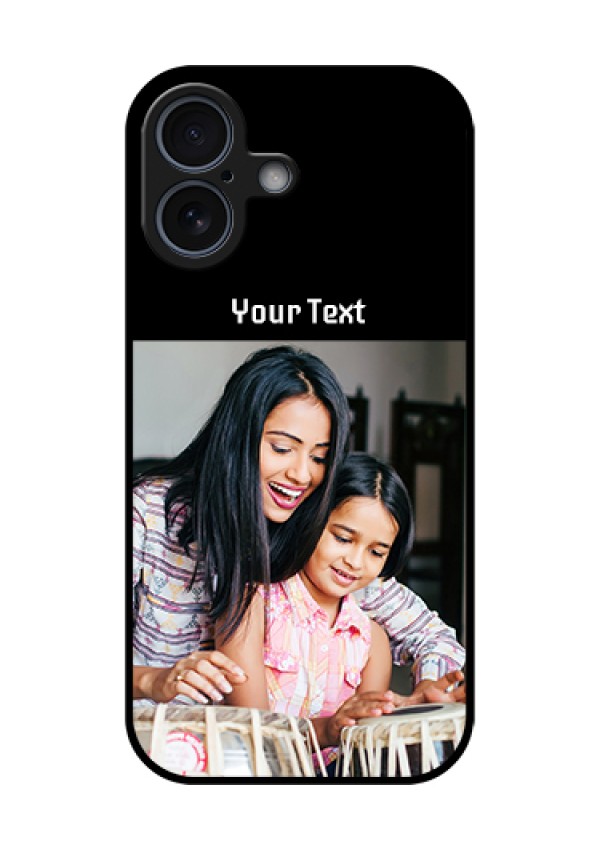 Apple iPhone 17 Custom Glass Phone Case - Photo With Name Design
