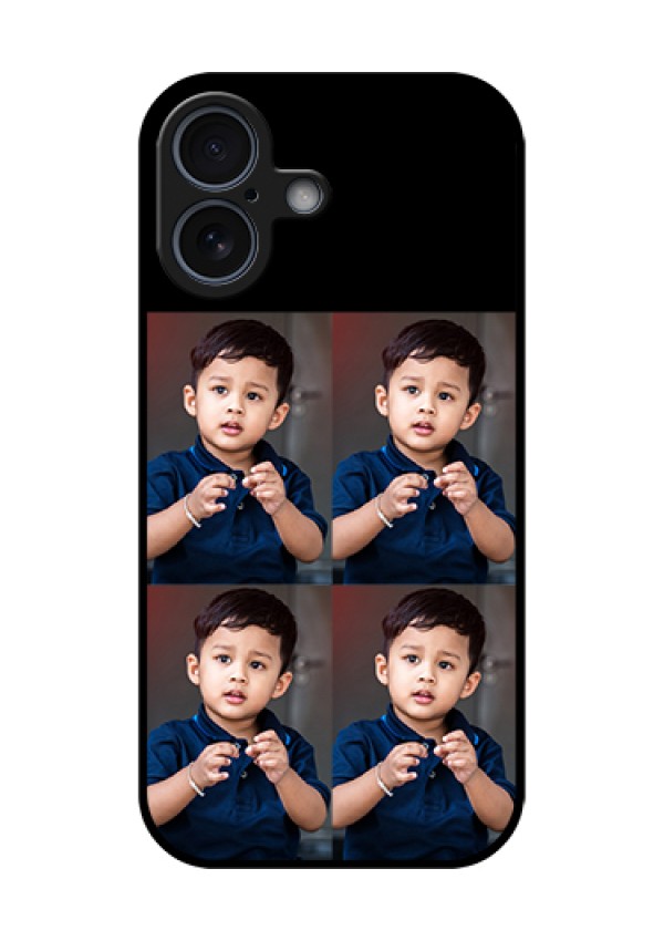 Apple iPhone 17 Custom Glass Phone Case - 4 Image Holder Design