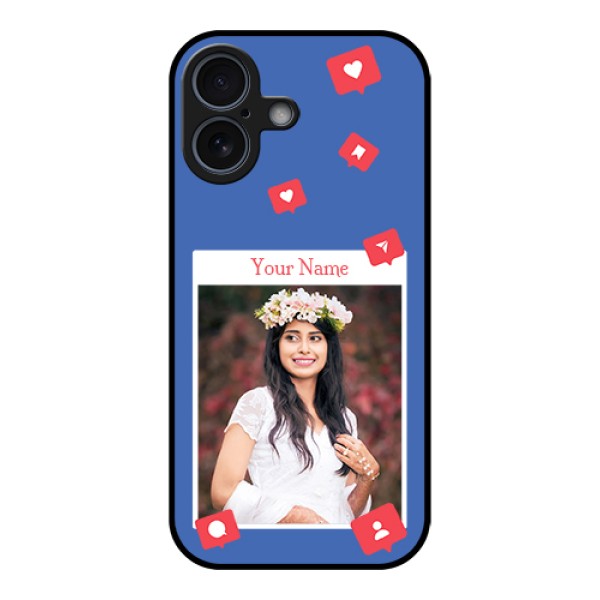 Apple iPhone 17 Custom Glass Phone Case - Like Share And Comment Design Apple iPhone 17 Custom Glass Phone Case - Like Share And Comment Design