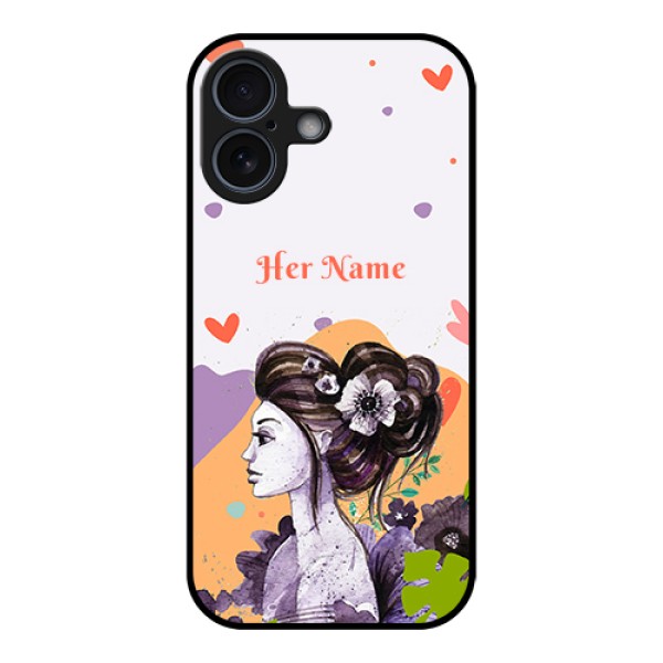 Apple iPhone 17 Custom Glass Phone Case - Woman And Nature Design