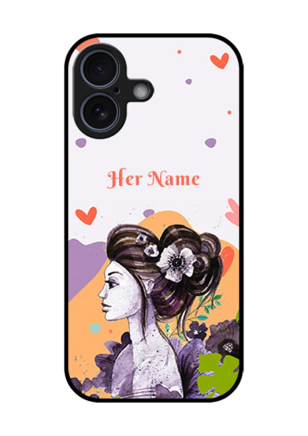Apple iPhone 17 Custom Glass Phone Case - Woman And Nature Design
