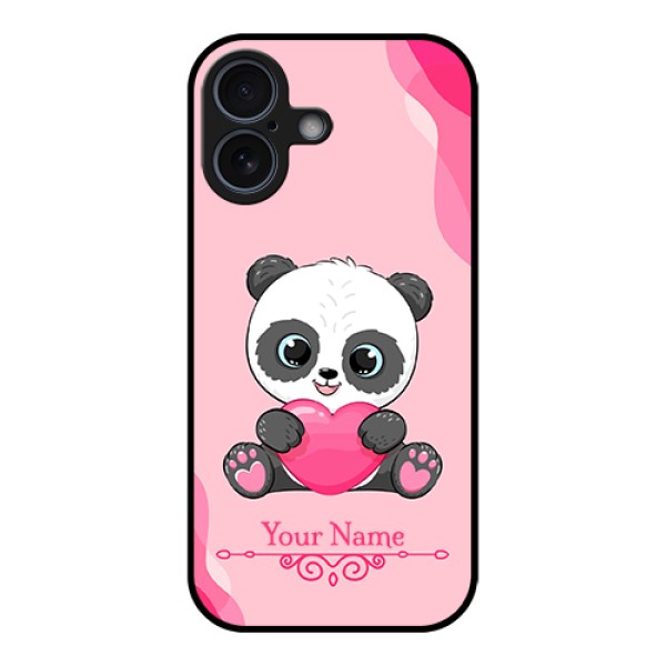 Apple iPhone 17 Custom Glass Phone Case - Cute Panda Design Apple iPhone 17 Custom Glass Phone Case - Cute Panda Design