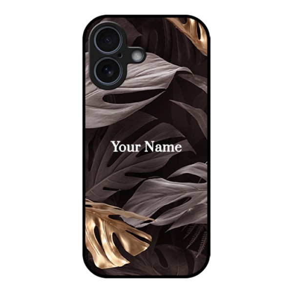 Apple iPhone 17 Custom Glass Phone Case - Wild Leaves Digital Paint Design Apple iPhone 17 Custom Glass Phone Case - Wild Leaves Digital Paint Design