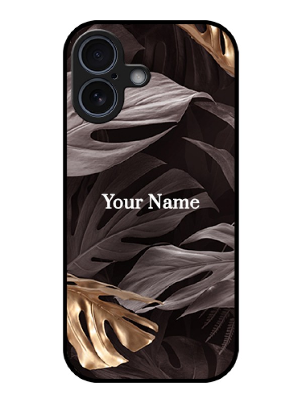 Custom Apple iPhone 17 Custom Glass Phone Case - Wild Leaves Digital Paint Design