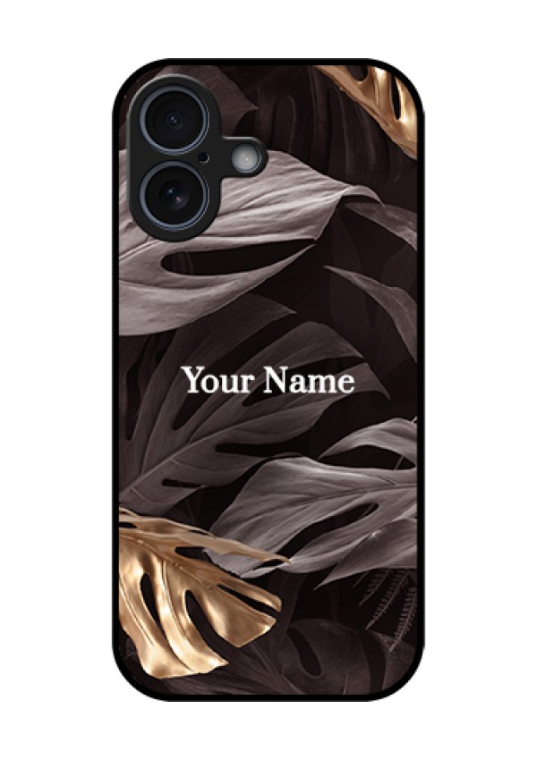 Apple iPhone 17 Custom Glass Phone Case - Wild Leaves Digital Paint Design
