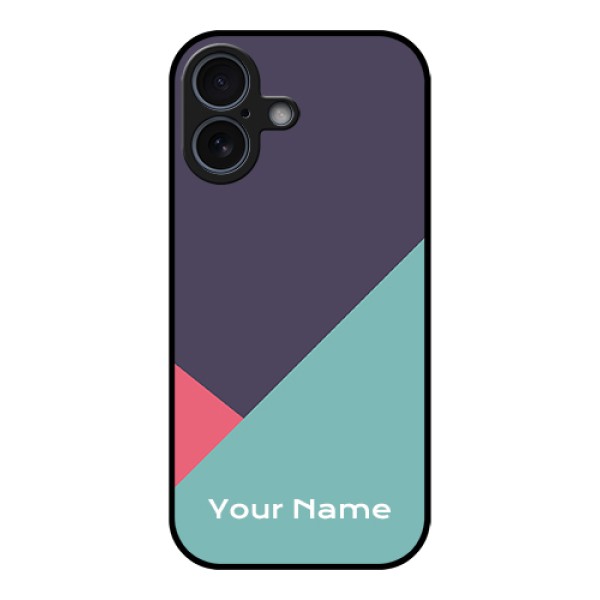 Apple iPhone 17 Custom Glass Phone Case - Tri Color Abstract Design Apple iPhone 17 Custom Glass Phone Case - Tri Color Abstract Design