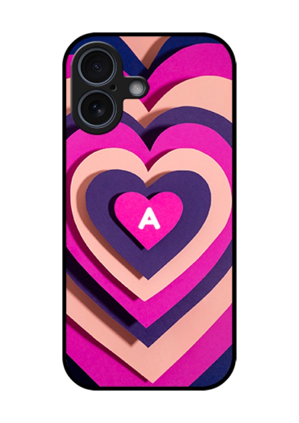 Apple iPhone 17 Custom Glass Phone Case - Cute Heart Pattern Design