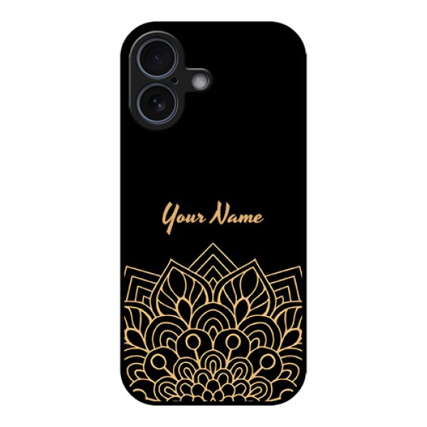 Apple iPhone 17 Custom Glass Phone Case - Golden Mandala Design