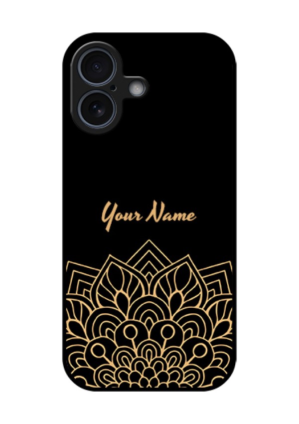 Apple iPhone 17 Custom Glass Phone Case - Golden Mandala Design