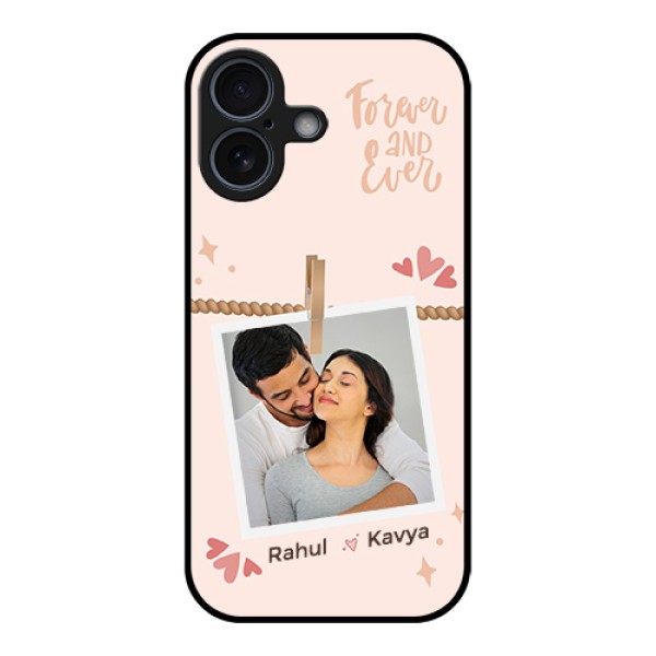 Apple iPhone 17 Custom Glass Phone Case - Forever And Ever Love Design