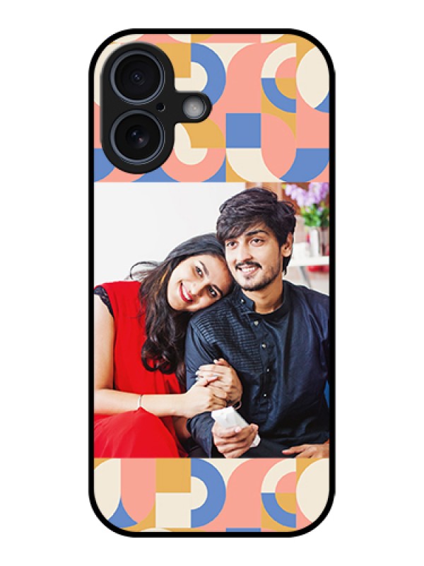 Custom Apple iPhone 17 Custom Glass Phone Case - Semi - Circle Maze Pattern Design