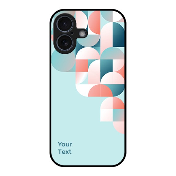 Apple iPhone 17 Custom Glass Phone Case - Stylish Semi - Circle Pattern Design Apple iPhone 17 Custom Glass Phone Case - Stylish Semi - Circle Pattern Design