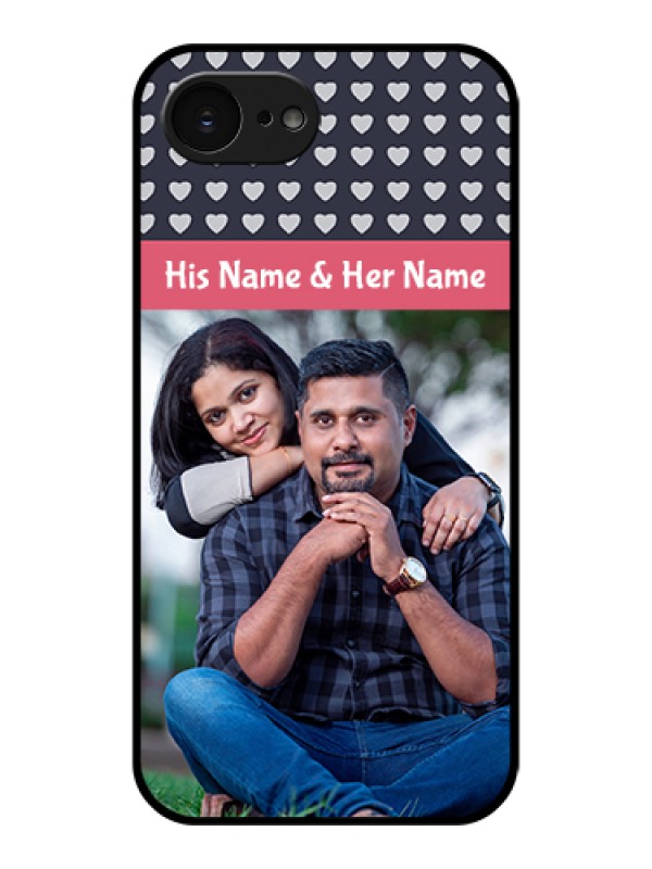 Custom Apple iPhone 17e Custom Glass Phone Case - Love Symbols Design