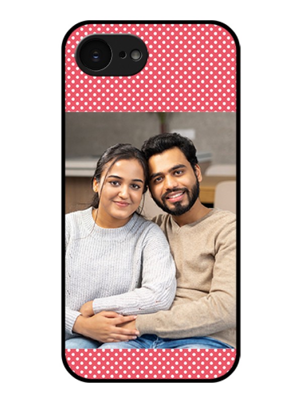 Custom Apple iPhone 17e Custom Glass Phone Case - White Dotted Design
