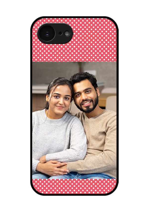 Apple iPhone 17e Custom Glass Phone Case - White Dotted Design