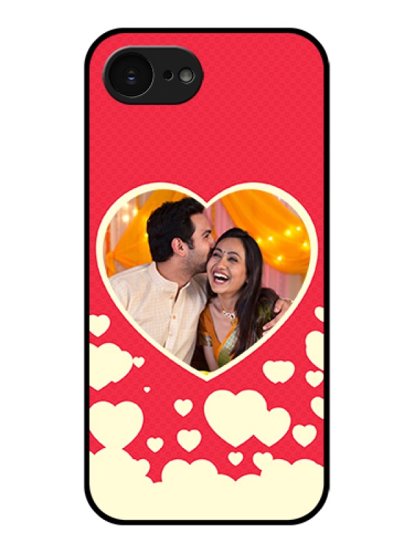 Custom Apple iPhone 17e Custom Glass Phone Case - Love Symbols Phone Cover Design