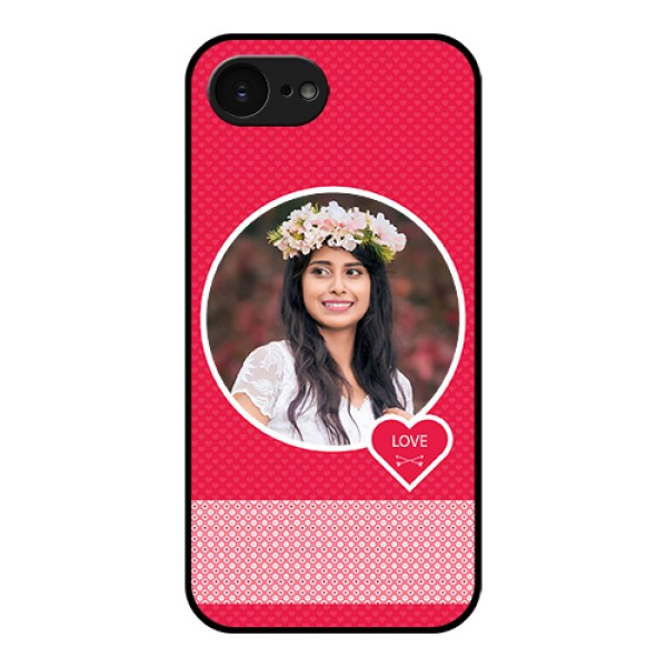 Apple iPhone 17e Custom Glass Phone Case - Pink Color Pattern Design Apple iPhone 17e Custom Glass Phone Case - Pink Color Pattern Design