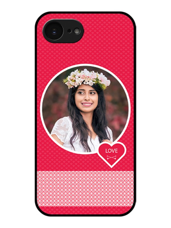 Custom Apple iPhone 17e Custom Glass Phone Case - Pink Color Pattern Design