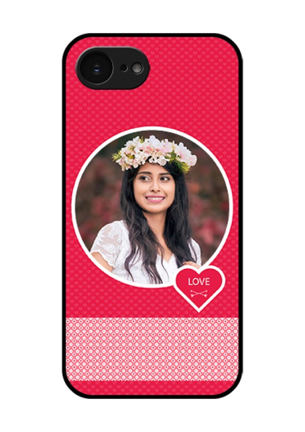 Apple iPhone 17e Custom Glass Phone Case - Pink Color Pattern Design