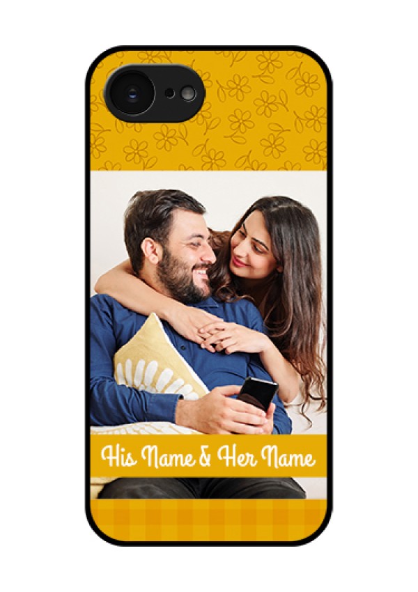 Apple iPhone 17e Custom Glass Phone Case - Yellow Floral Design