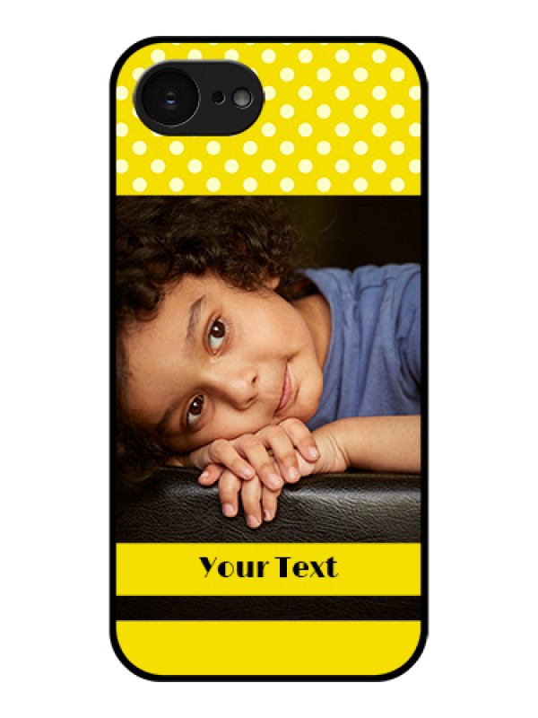 Custom Apple iPhone 17e Custom Glass Phone Case - Bright Yellow Case Design