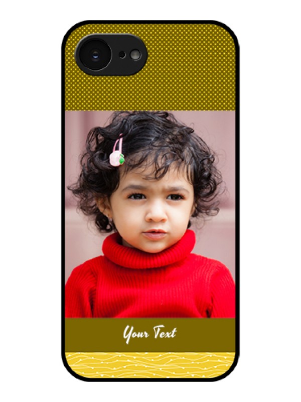 Custom Apple iPhone 17e Custom Glass Phone Case - Simple Green Color Design