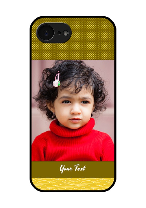 Apple iPhone 17e Custom Glass Phone Case - Simple Green Color Design