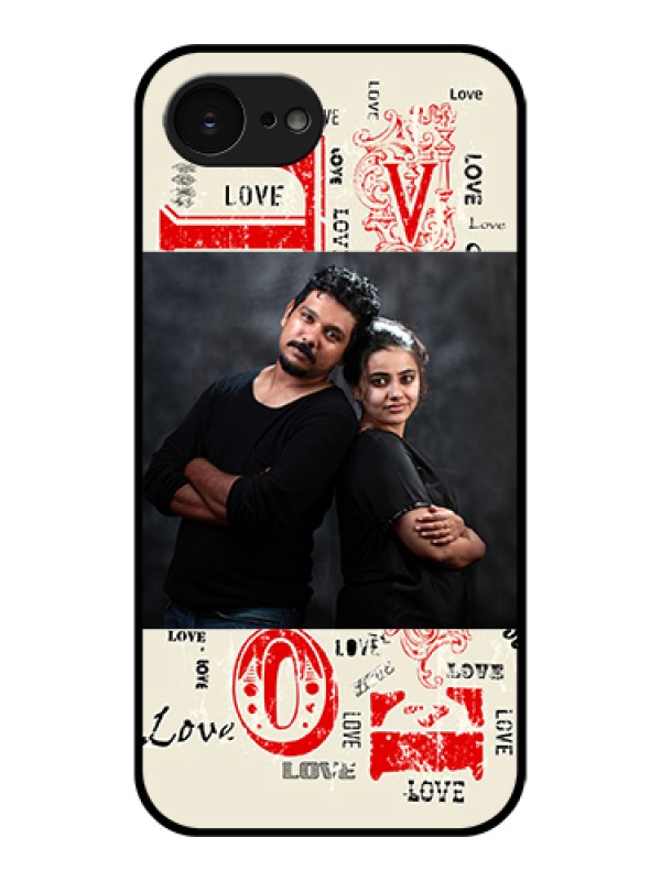 Custom Apple iPhone 17e Custom Glass Phone Case - Trendy Love Design Case