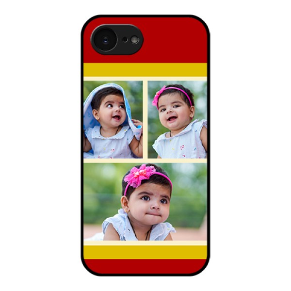 Apple iPhone 17e Custom Glass Phone Case - Multiple Pic Upload Design Apple iPhone 17e Custom Glass Phone Case - Multiple Pic Upload Design