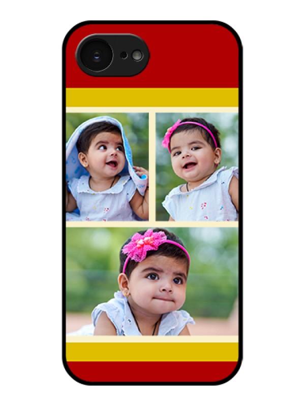 Custom Apple iPhone 17e Custom Glass Phone Case - Multiple Pic Upload Design