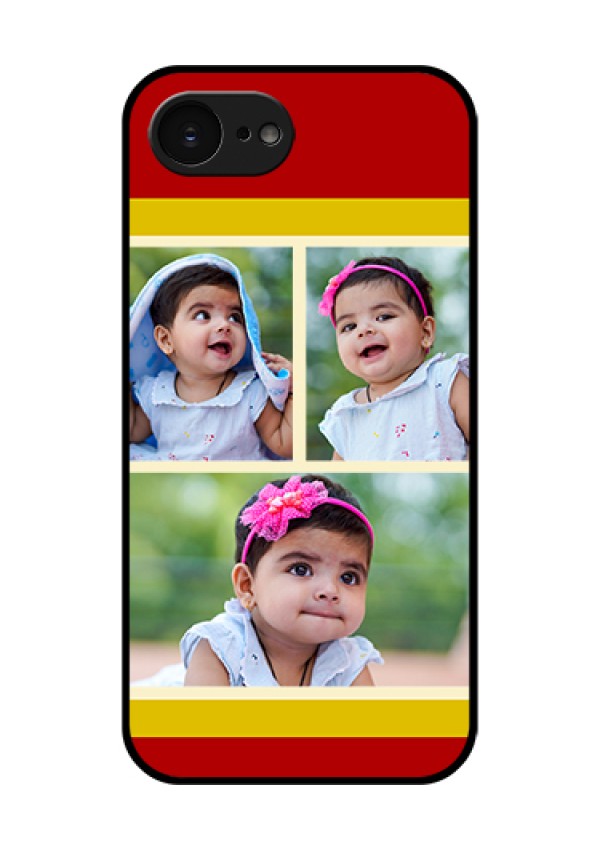 Apple iPhone 17e Custom Glass Phone Case - Multiple Pic Upload Design