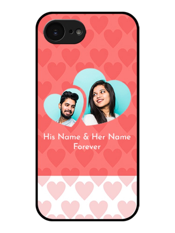 Custom Apple iPhone 17e Custom Glass Phone Case - Couple Pic Upload Design