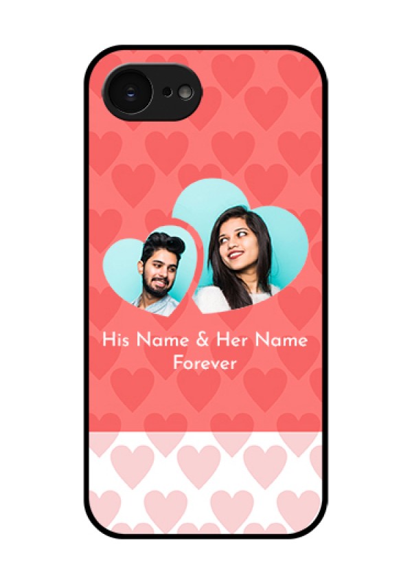 Apple iPhone 17e Custom Glass Phone Case - Couple Pic Upload Design