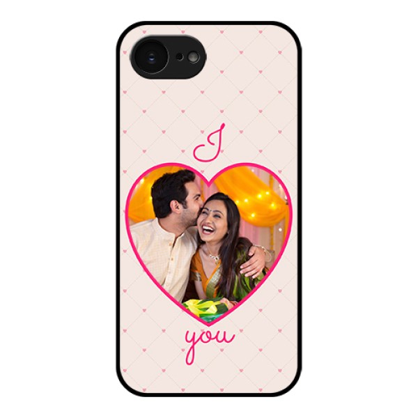 Apple iPhone 17e Custom Glass Phone Case - Heart Shape Design